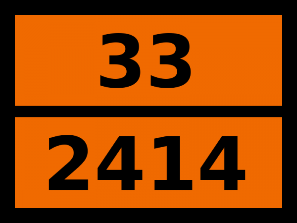 Табличка опасный груз "33-2414. Тиофен"