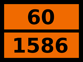 Табличка опасный груз "60-1586. Меди арсенит"