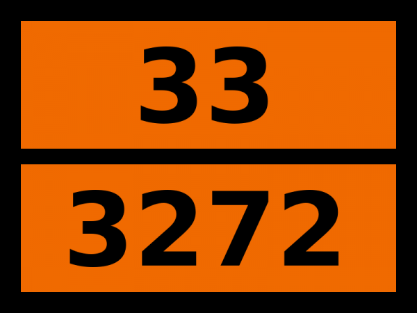 Табличка опасный груз "33-3272. Эфиры сложные, н.у.к."
