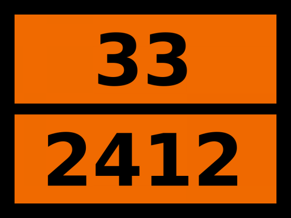 Табличка опасный груз "33-2412. Тетрагидротиофен"