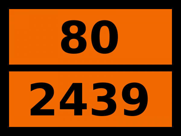 Табличка опасный груз "80-2439. Натрия гидродифторид"