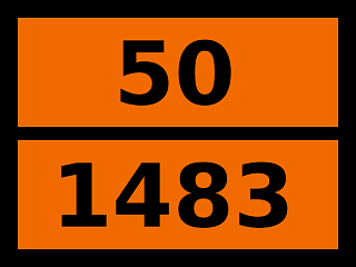 Табличка опасный груз "50-1483. Пероксиды неорганические, н.у.к."