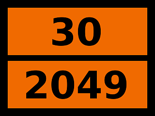 Табличка опасный груз "30-2049. Диэтилбензол"