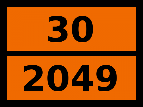 Табличка опасный груз "30-2049. Диэтилбензол"