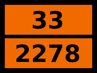 Табличка опасный груз "33-2278. Н-гептен"