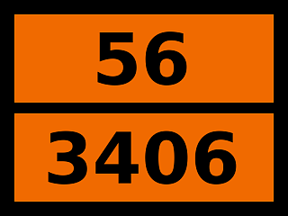 Табличка опасный груз "56-3406. Бария перхлората раствор"