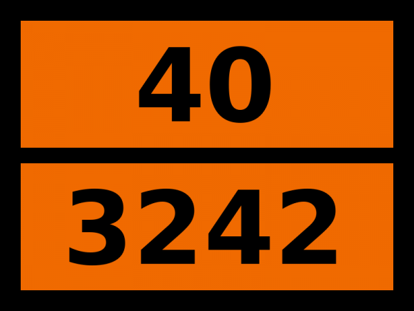 Табличка опасный груз "40-3242. Азодикарбонамид"