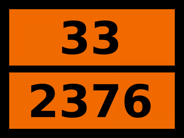 Табличка опасный груз "33-2376. 2,3-дигидропиран"