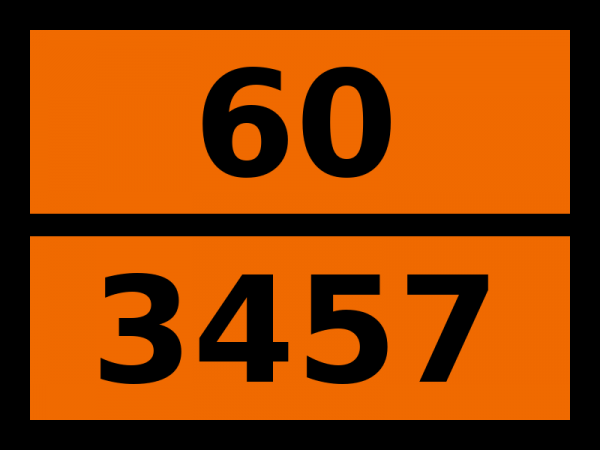 Табличка опасный груз "60-3457. Хлорнитротолуолы твердые"