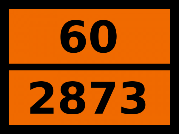 Табличка опасный груз "60-2873. Дибутиламиноэтанол"