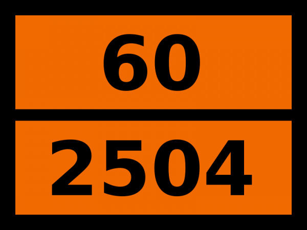 Табличка опасный груз "60-2504. Тетрабромэтан"
