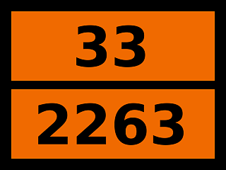 Табличка опасный груз "33-2263. Диметилциклогексаны"