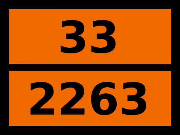 Табличка опасный груз "33-2263. Диметилциклогексаны"