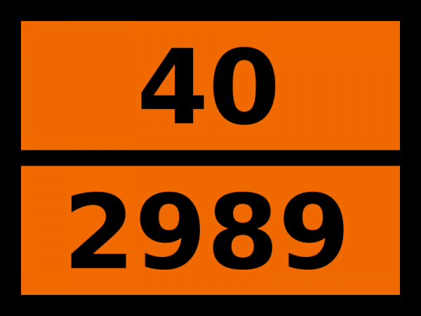 Табличка опасный груз "40-2989. Свинца фосфит двузамещенный"