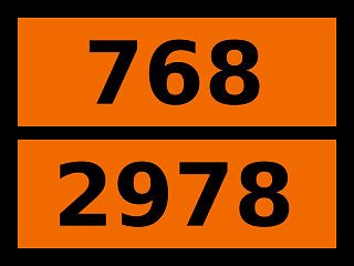 Табличка опасный груз "768-2978. Радиоактивный материал"