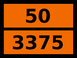 Табличка опасный груз "50-3375. Аммония нитрата эмульсия"