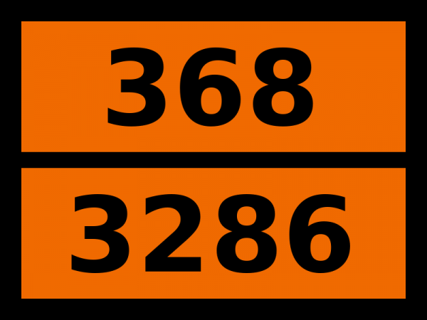 Табличка опасный груз "368-3286. Жидкость легковоспламеняющаяся"