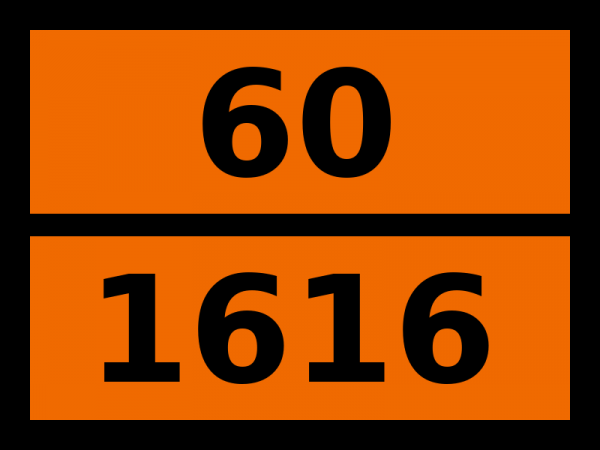 Табличка опасный груз "60-1616. Свинца ацетат"