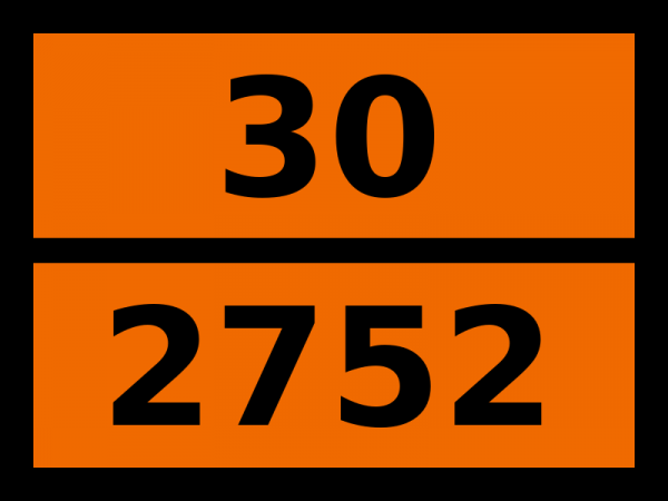 Табличка опасный груз "30-2752. 1,2-эпокси-3-этоксипропан"