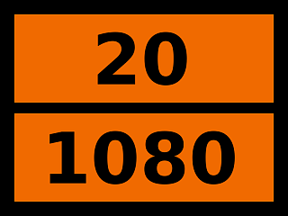 Табличка опасный груз "20-1080. Серы гексафторид"
