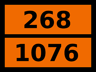 Табличка опасный груз "268-1076. Фосген"