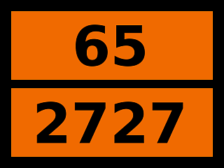 Табличка опасный груз "65-2727. Таллия нитрат"