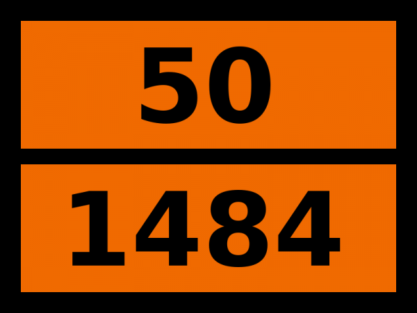 Табличка опасный груз "50-1484. Калия бромат"