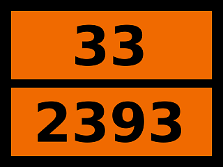 Табличка опасный груз "33-2393. Изобутилформиат"