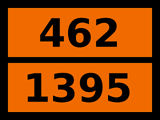 Табличка опасный груз "462-1395. Алюминий-ферросилиций — порошок"