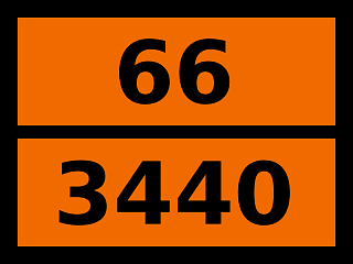 Табличка опасный груз "66-3440. Селена соединение жидкое, н.у.к."