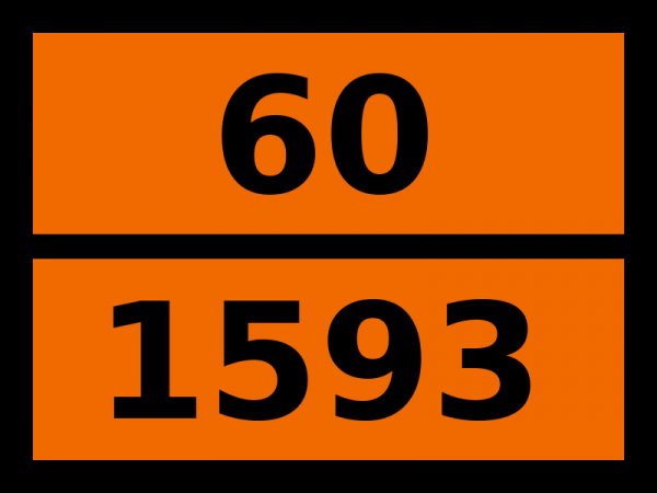 Табличка опасный груз "60-1593. Дихлорметан"