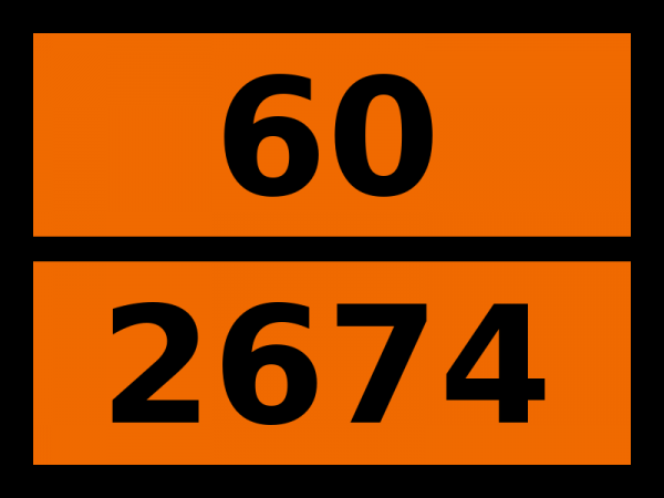 Табличка опасный груз "60-2674. Натрия фторсиликат"