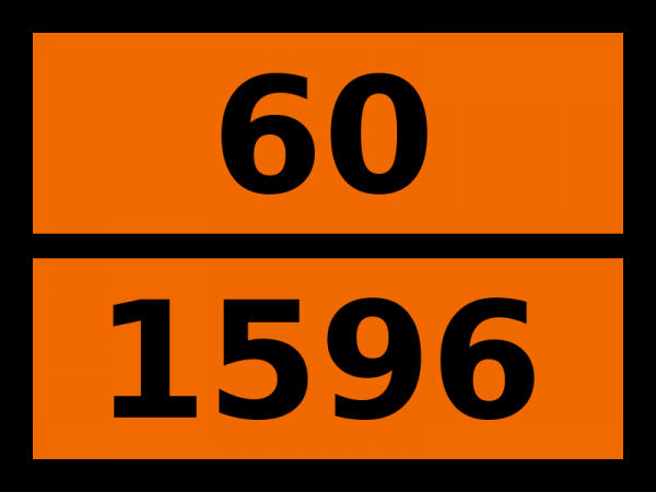 Табличка опасный груз "60-1596. Динитроанилины"