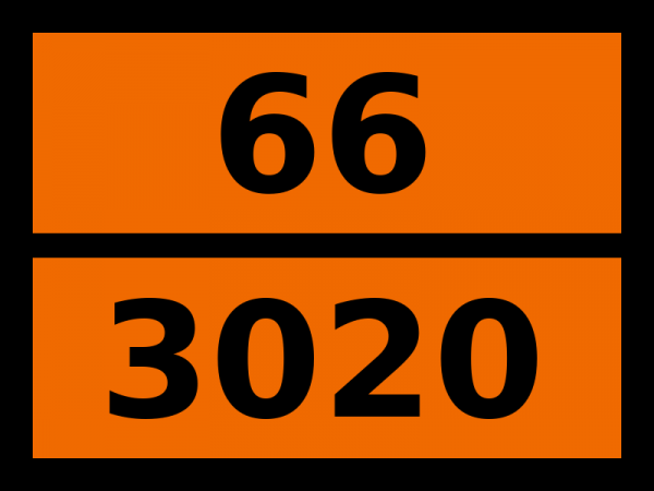 Табличка опасный груз "66-3020. Пестицид оловоорганический жидкий токсичный"