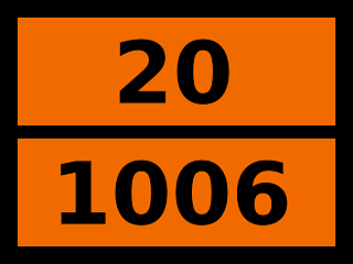 Табличка опасный груз "20-1006. Аргон сжатый"