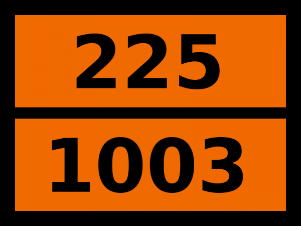 Табличка опасный груз "225-1003. Воздух охлажденный жидкий"