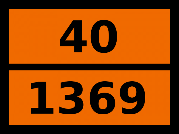 Табличка опасный груз "40-1369. П-нитрозодиметиланилин"