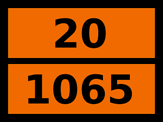 Табличка опасный груз "20-1065. Неон сжатый"