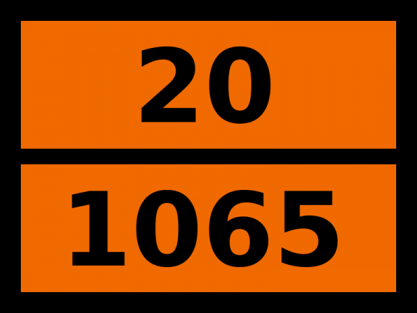 Табличка опасный груз "20-1065. Неон сжатый"