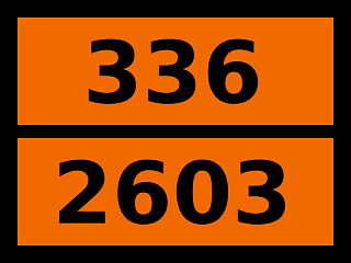 Табличка опасный груз "336-2603. Циклогептатриен"