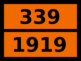 Табличка опасный груз "339-1919. Метилакрилат стабилизированный"
