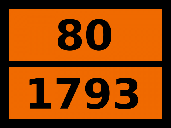 Табличка опасный груз "80-1793. Кислота изопропилфосфорная"