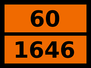 Табличка опасный груз "60-1646. Ртути (ii) тиоцианат"