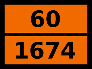 Табличка опасный груз "60-1674. Фенилртутьацетат"