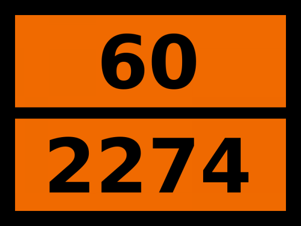 Табличка опасный груз "60-2274. N-этил-n-бензиланилин"