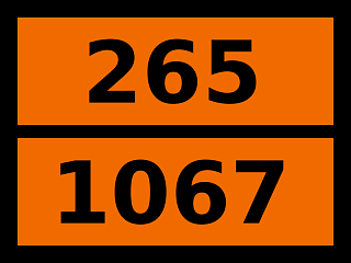 Табличка опасный груз "265-1067. Диазота тетраоксид (азота диоксид)"