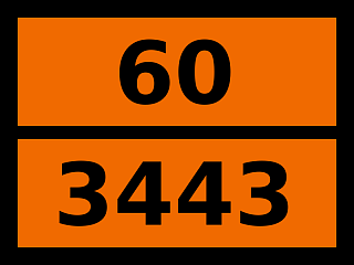 Табличка опасный груз "60-3443. Динитробензолы твердые"