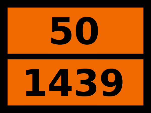 Табличка опасный груз "50-1439. Аммония дихромат"