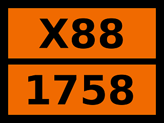 Табличка опасный груз "X88-1758. Хрома оксихлорид"