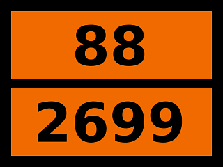 Табличка опасный груз "88-2699. Кислота трифторуксусная"